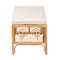 Bali & Pari Materra Modern bohemian Natural Brown Rattan Bench 239-13579-ZORO - alternate 3